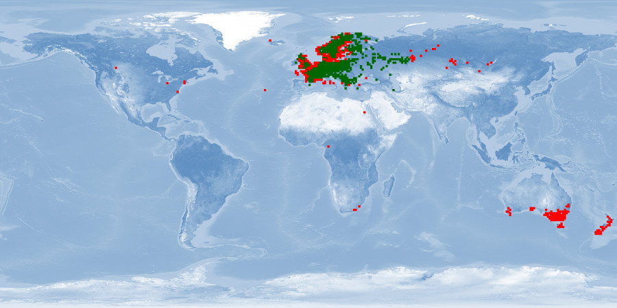 Distribution map: Perca fluviatilis (European perch)